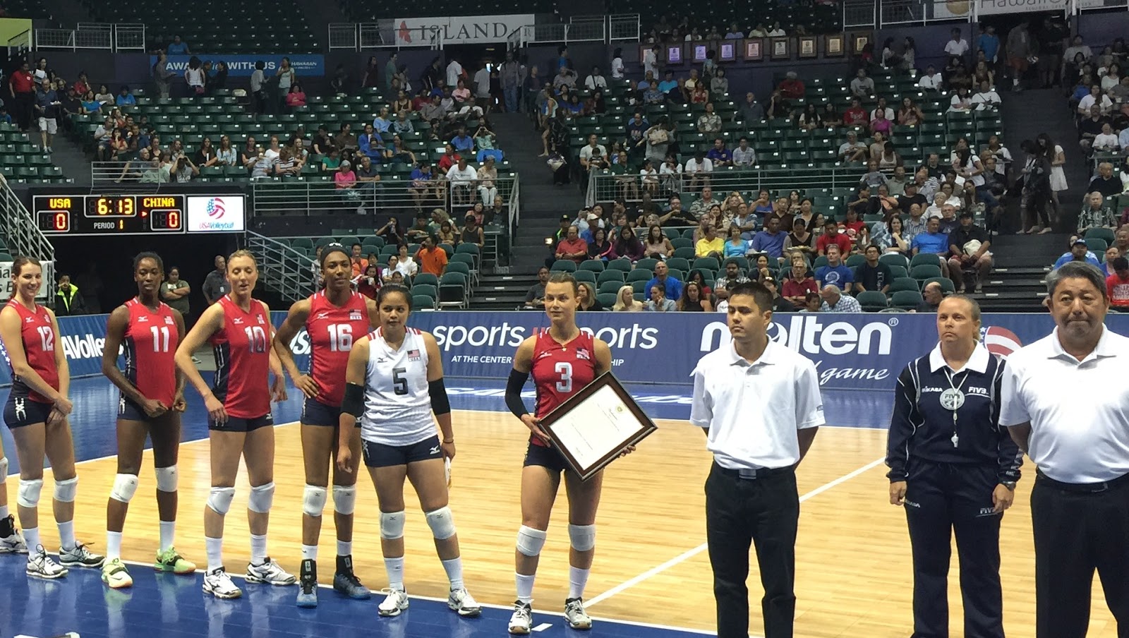 GREAT EATS HAWAII USA VOLLEYBALL VS TEAM CHINA