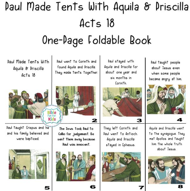 Paul Made Tents with Aquila and Priscilla Bible Fun For Kids