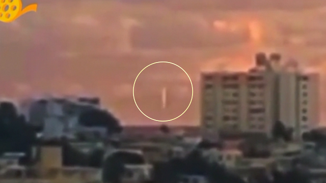 This is a screenshot of the UFO firing a laser into the ocean San Juan.