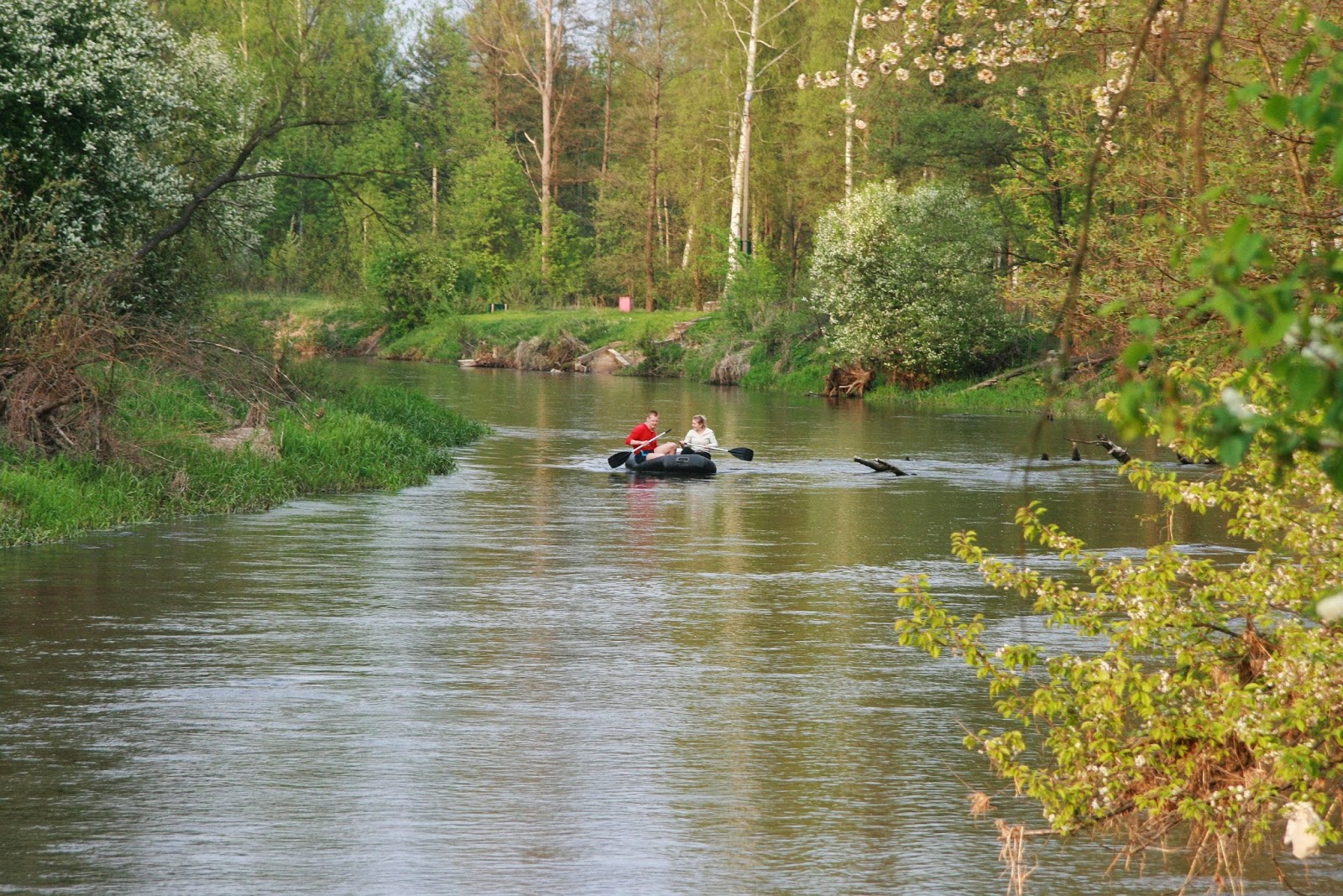Pontonem po rzece Tanew