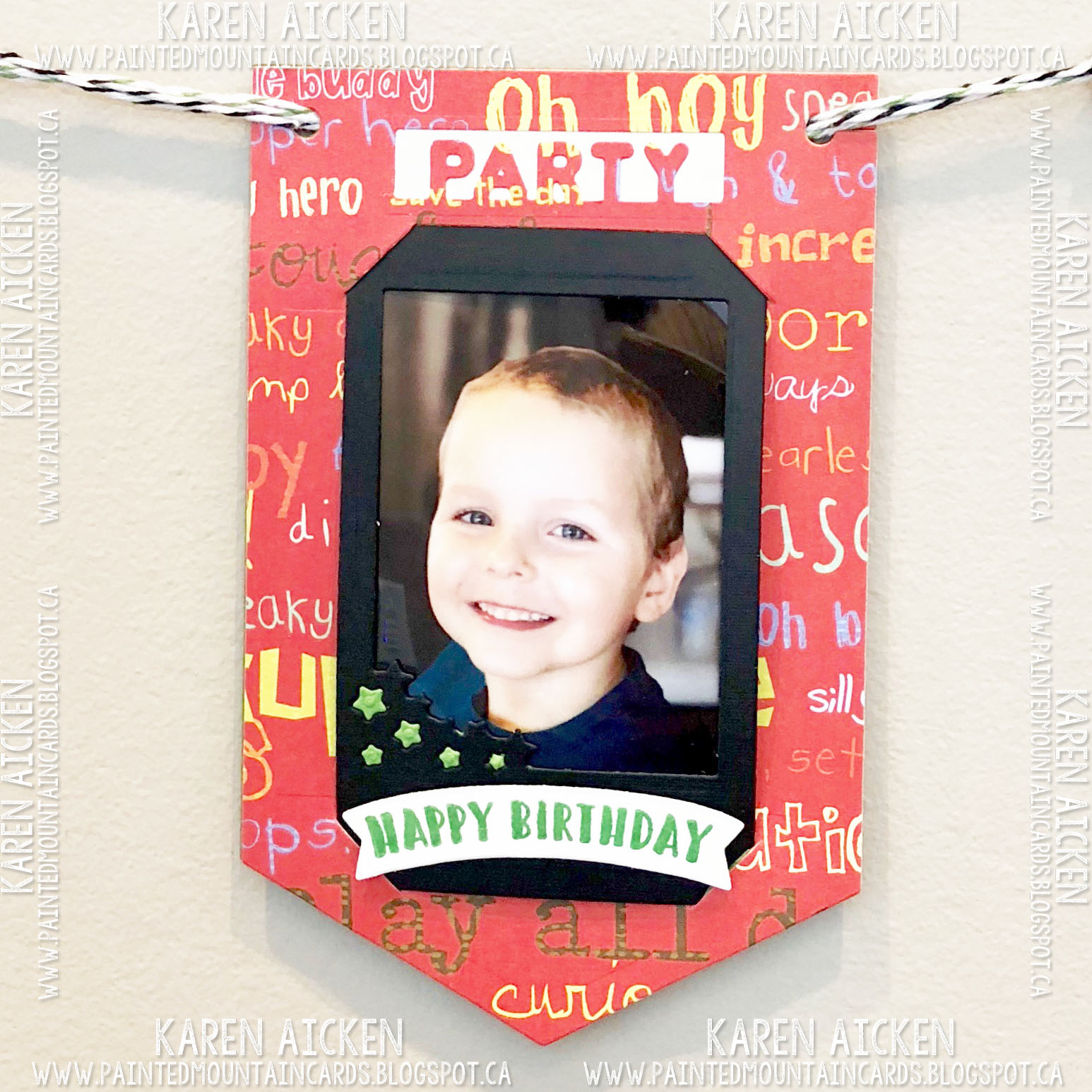 Painted Mountain Cards Birthday Photo Banner