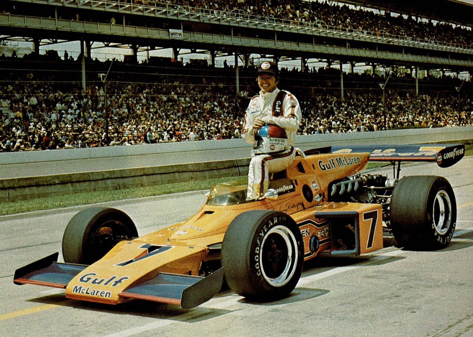 Jeff's Indy Talk 30 Days in May No. 7, Johnny Rutherford, 1973 Gulf