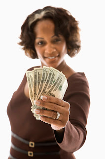 woman with money
