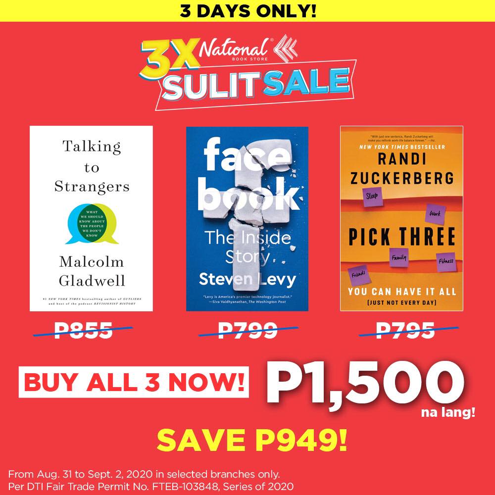 Manila Shopper National Book Store 3day Sulit SALE AugSept 2020
