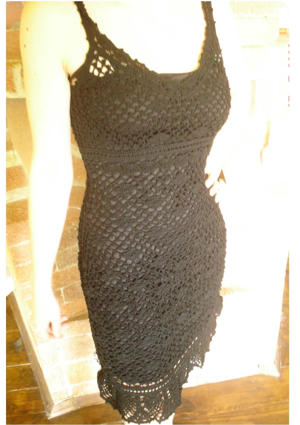 Little Black Crochet Dress FINISHED! Cossalina Crochet Bikini and