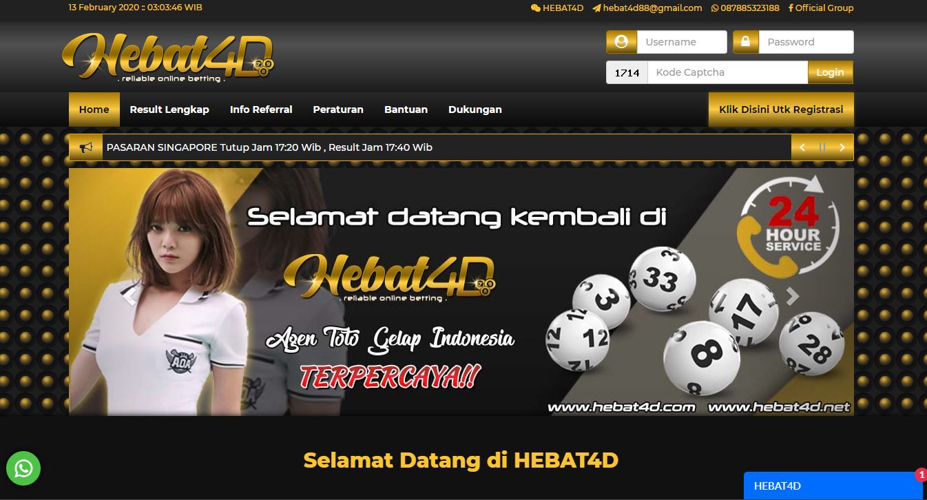 HEBAT4D BANDAR TOGEL TERPERCAYA DAN TERBAIK DI TAHUN 20202021