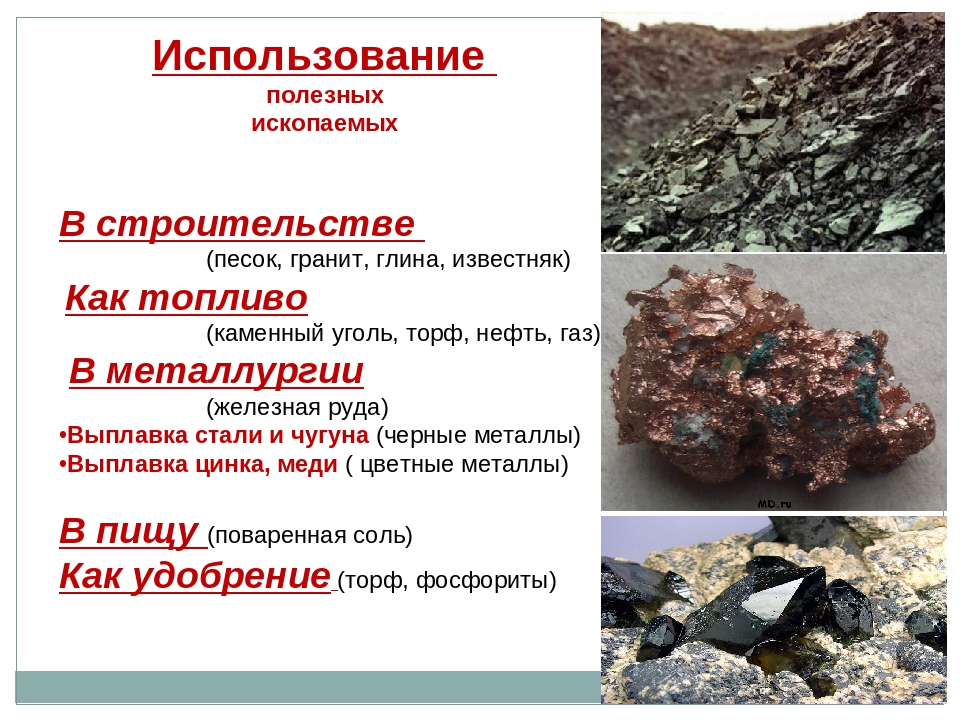 В пермском крае какие полезные ископаемые добывают. Полезные ископаемые. Использование полезных ископаемых. Полезные ископаемые гранит. Железная руда.
