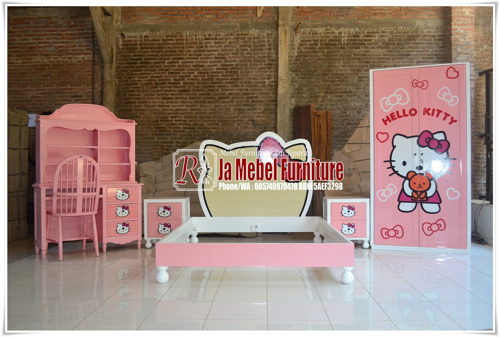 Set Kamar Tidur Anak Hello Kitty Mewah Terbaru Raja Mebel Furniture