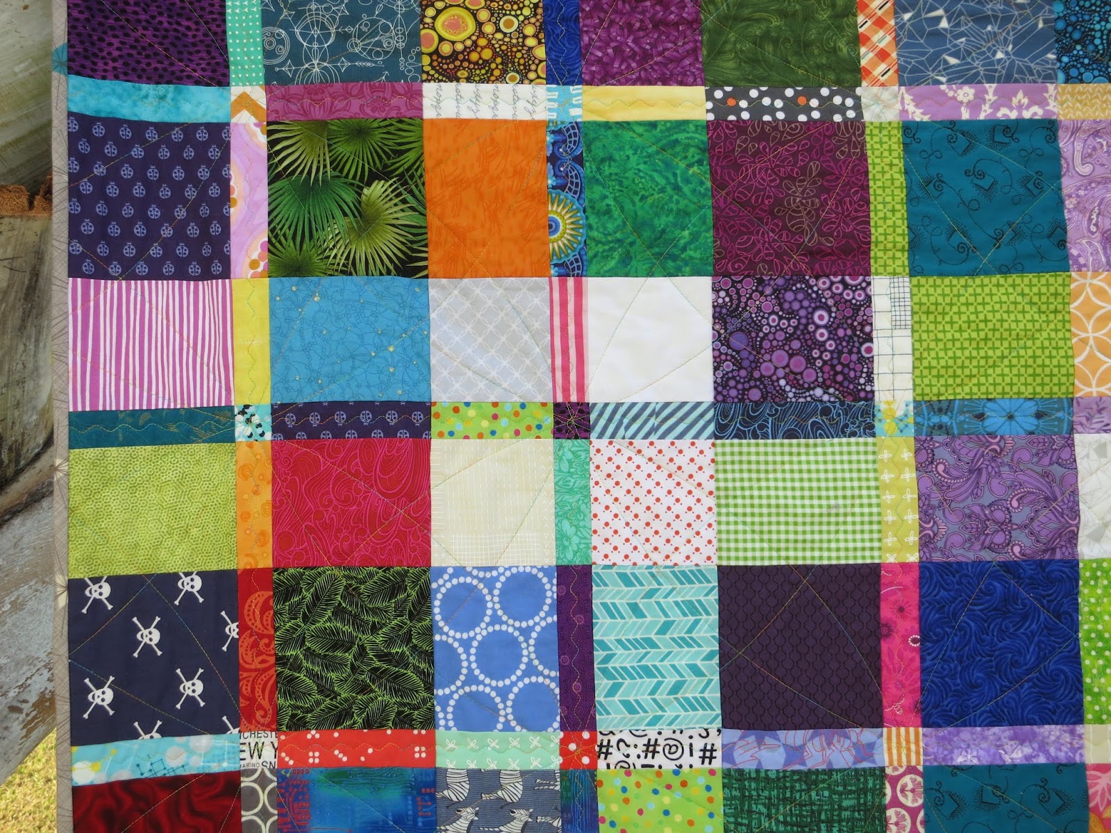 Flourishing Palms Plaidish Quilt