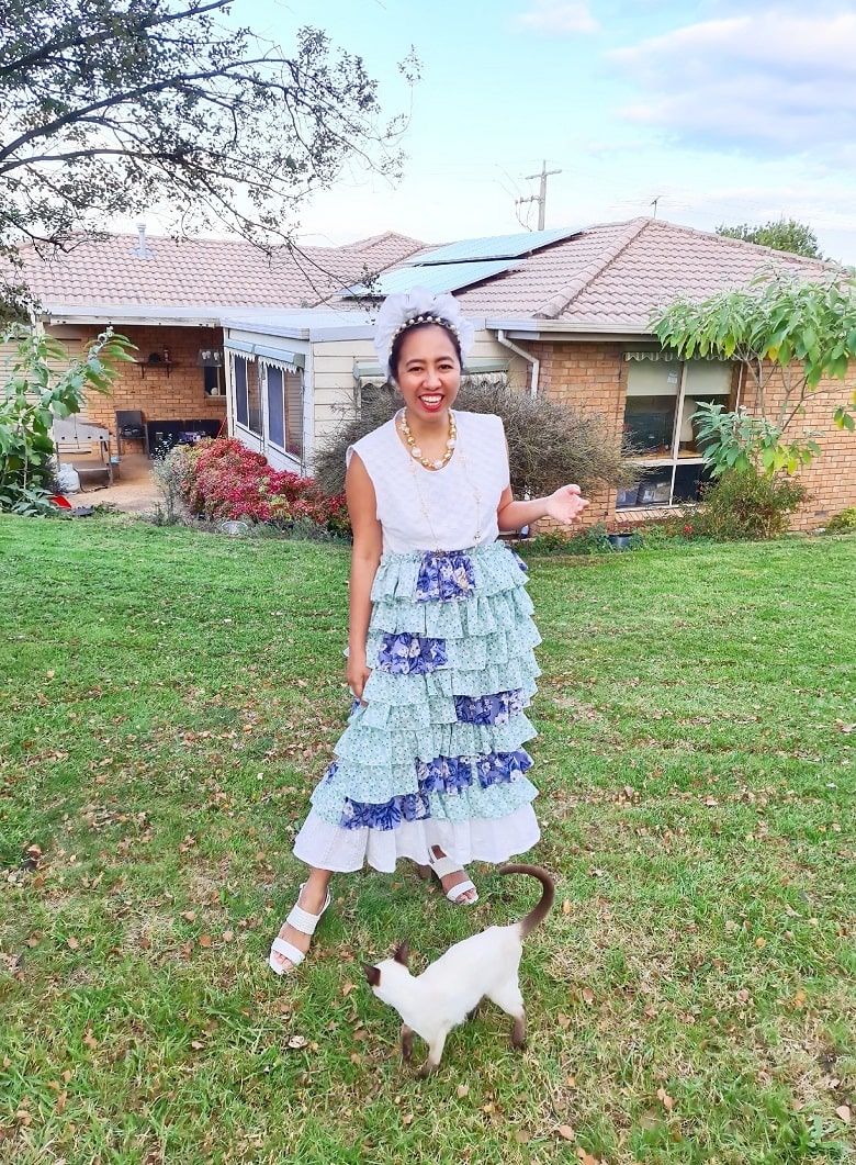 How I Upcycle Sports Shirts to Dreamy Ruffled Dress For Urban Women