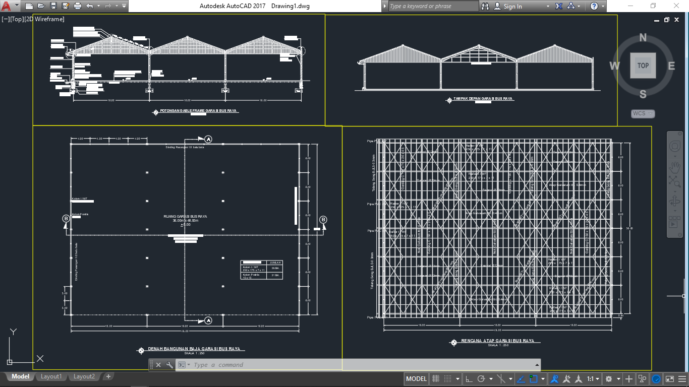Gambar Kerja Desain Garasi Bus Baja File Dwg Autocad - vrogue.co