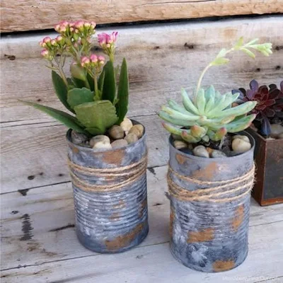 60 lindas ideias de como usar latas como vasos de plantas
