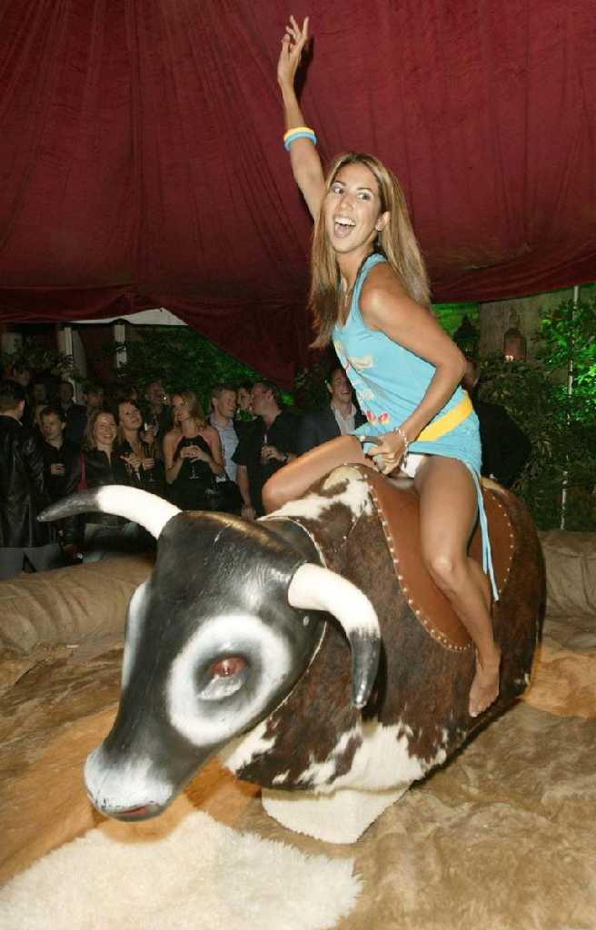 Nude Girl Riding Bull-3869