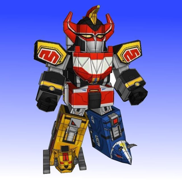 PAPERMAU Power  Rangers  Megazord  Mighty Morphin Paper 