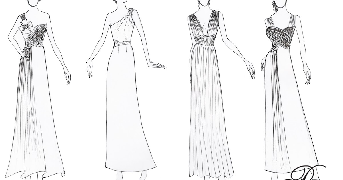 Terpopuler 32+ Sketsa Baju Gaun