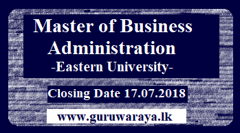 Master of Business Administration - Eastern University
