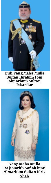 Sultan & Yang Di-Pertuan Bagi Negeri & Jajahan Takluk Johor Darul Ta'zim