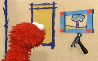 Elmo asks how many nails does it take to build a picture frame. Sesame Street Elmo's World Building Things Elmo’s Question