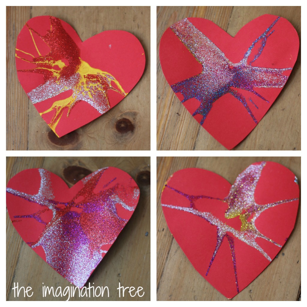 Spin Art Heart Cards for Valentines Day - The Imagination Tree