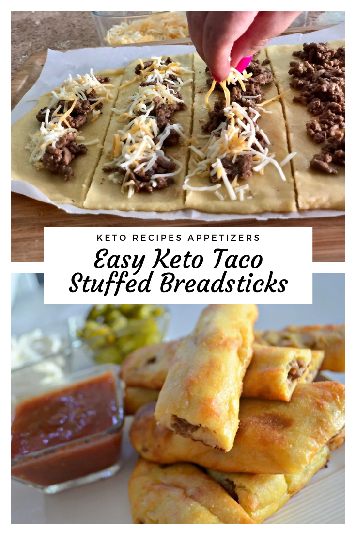 Easy Keto Taco Stuffed Breadsticks
