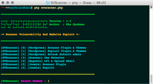 SVScanner Tested on Mac Terminal SVScanner Tested on Mac Terminal