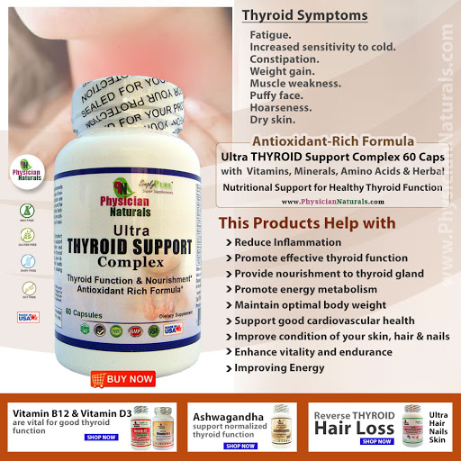 Antioxidant-Rich Formula Ultra THYROID Support Complex with  Vitamins, Minerals, Amino Acids & Herbal
