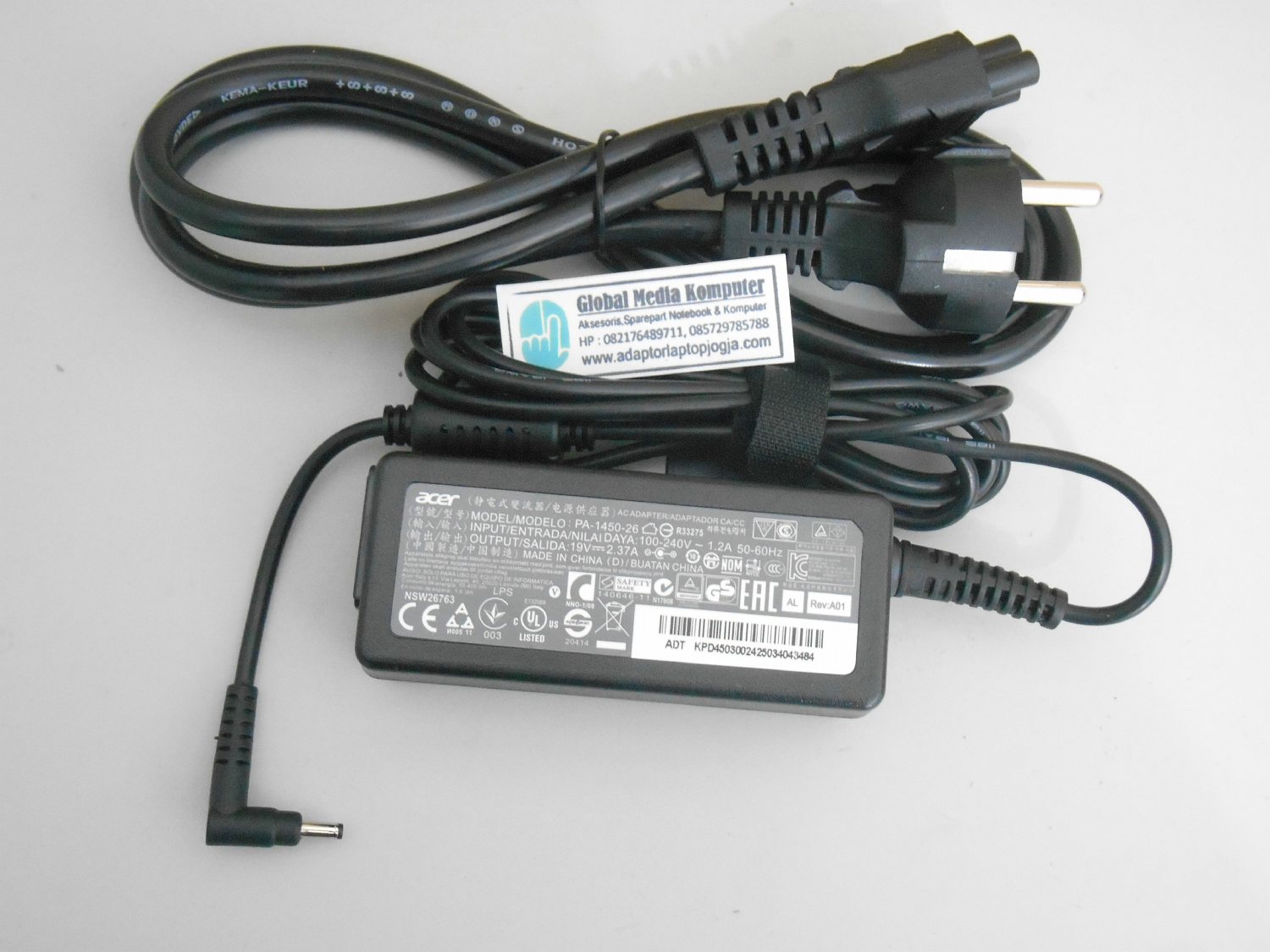 Original Adaptor Acer 19v 2 37a Small Plug Pa1450 26 For Acer Chromebook Global Media Komputer Toko Sparepart Laptop Adaptor Baterai Keyboard Lcd Laptop Di Jogja