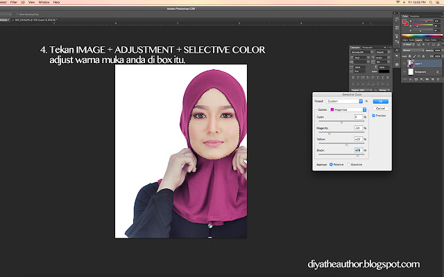Cara Mudah Tukar Warna Pakaian Guna Photoshop CS6 4