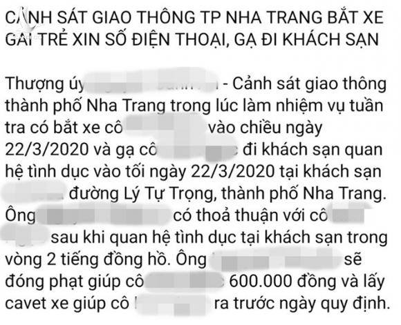 Tạm đình chỉ CSGT bị tố ‘gạ tình’ cô gái vi phạm giao thông