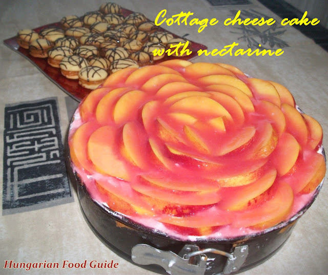 Hungarian Food Guide Cottage cheese Cake with nectarine