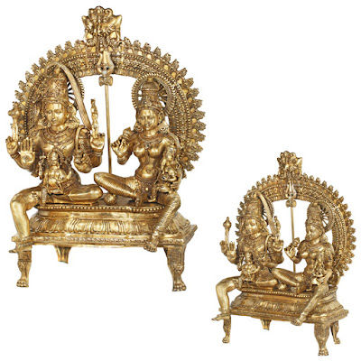 Brass Made Shiva Parivar Sculpture