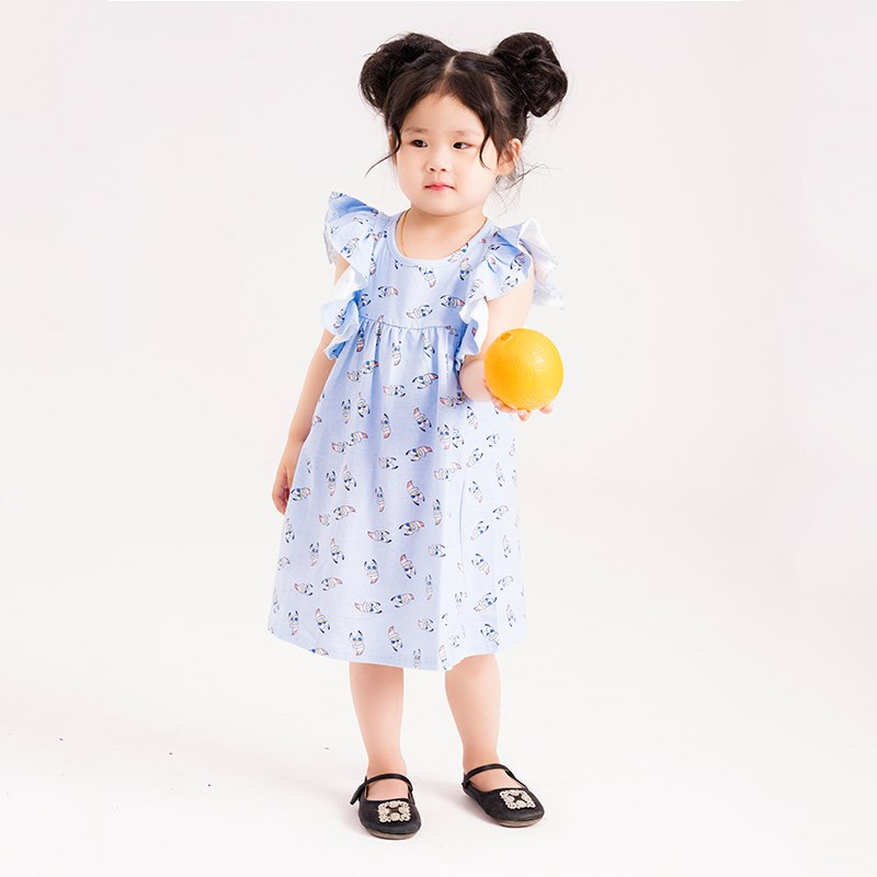 Unicorn Kids Váy bé gái hình mặt cười vui nhộn nhiều size