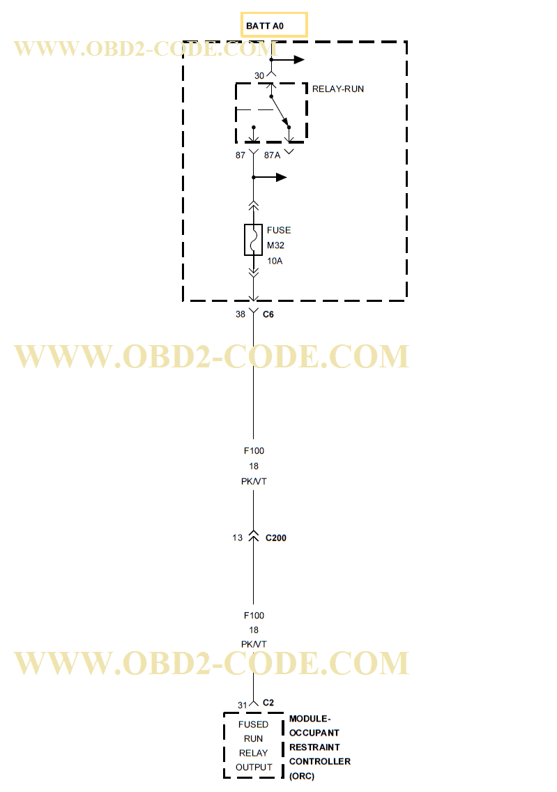 B212D Ignition Run Only Input Circuit Open Obd2code
