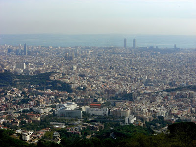 View of Barcelona from the Tibidabo funfair