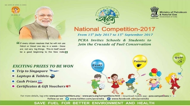 PCRA Painting, Essay Writing, Quiz Competitions for School Children 2017 Guidelines PCRA Painting, Essay Writing, Quiz Competitions for School Children 2017 Guidelines