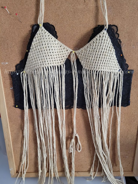 Crop Top em Macramé Macrame Crop Top
