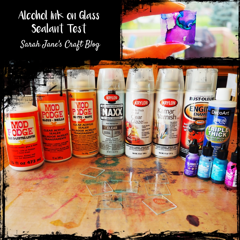 Alcohol Ink on Glass Sealant Test