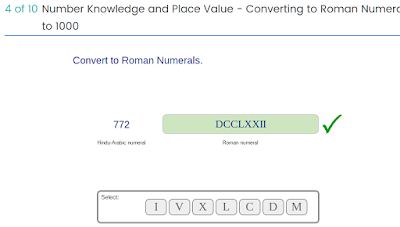 Kareem @Hornby High School : Mathletics - Roman Numerals to 1000