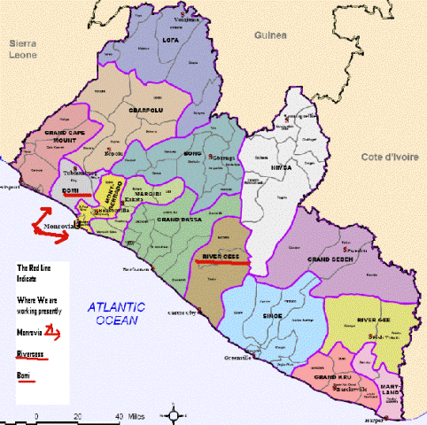 View Of The Liberia Map