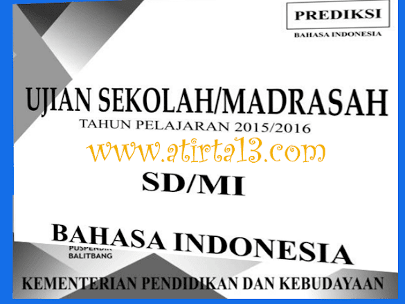 Contoh Paket Soal Latihan Us/M Sd/Mi Tahun 2016