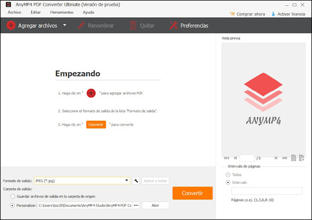 Descargar AnyMP4 PDF Converter Ultimate Español + Serial