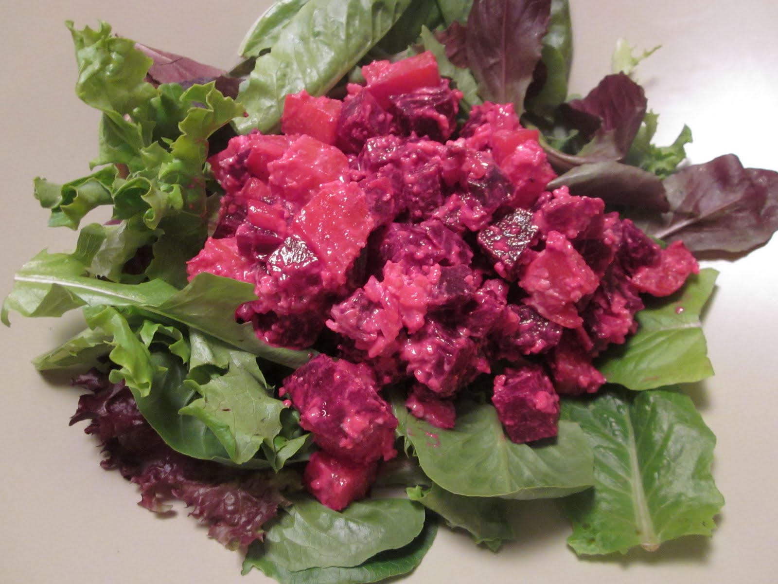 My Kitchen Diary Πατζαροσαλάτα με blue cheese και λάδι τρούφας