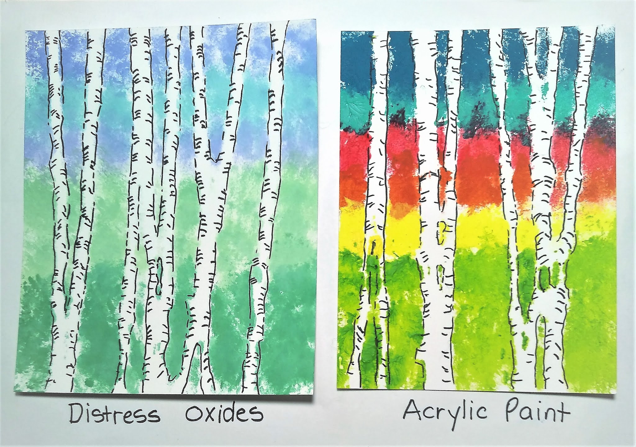 Snippets Wrapped Yarn Resist Birch Trees