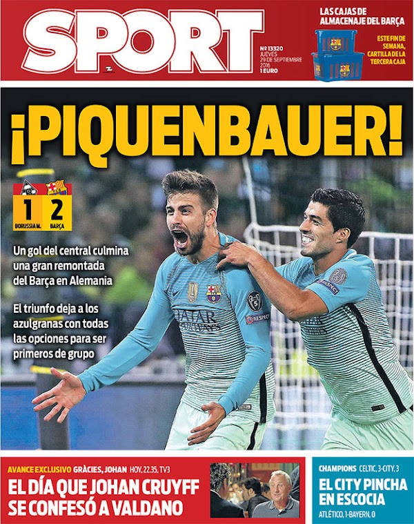 FC Barcelona, Sport: "¡Piquenbauer!"