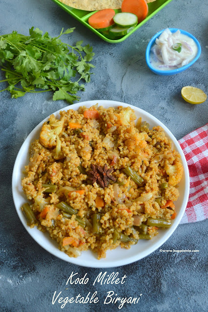 Kodo Millet Vegetable Biryani Recipe