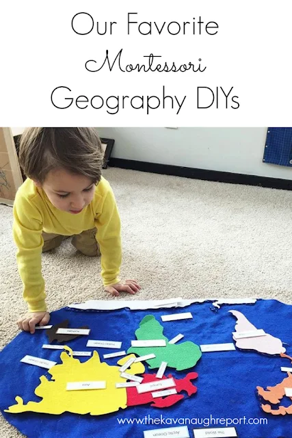 Our favorite Montessori geography DIYs -- easy projects for kids that like geography
