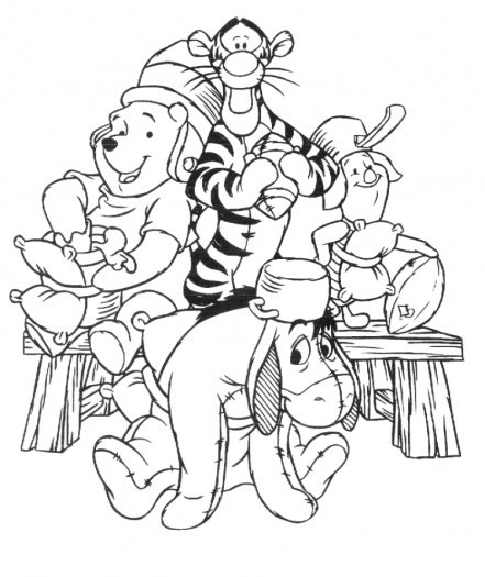 Winnie The Pooh Birthday Coloring Pages