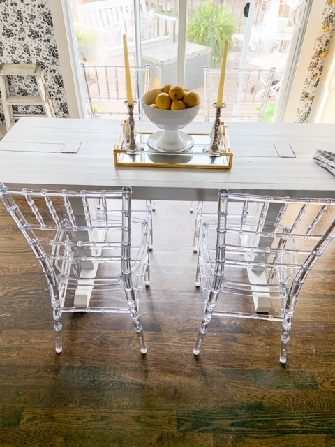 clear dining chairs