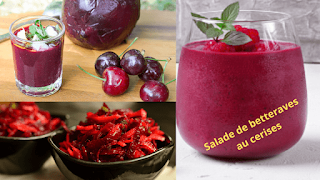 Beetroot salad with cherries