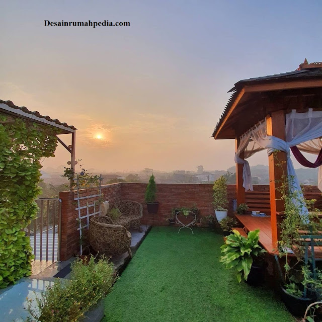 6 Insprasi Desain Taman Di Atap Rooftop yang Memukau ~ Desainrumahpedia